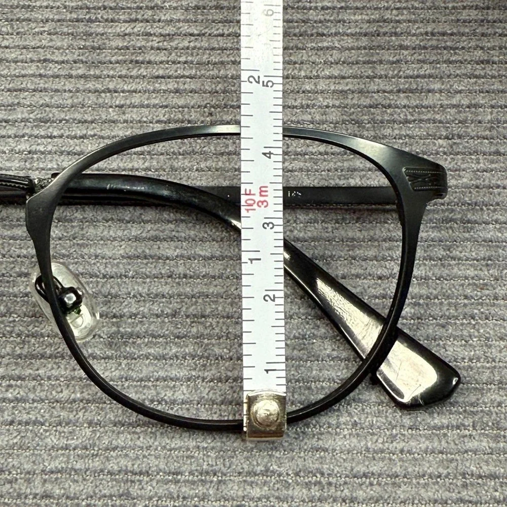 RUEDUFOU‎ Black Metal Round Eyeglasses Frames RDF Logo Y2k